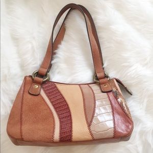 NWOT Fossil genuine leather brown bag  10X6